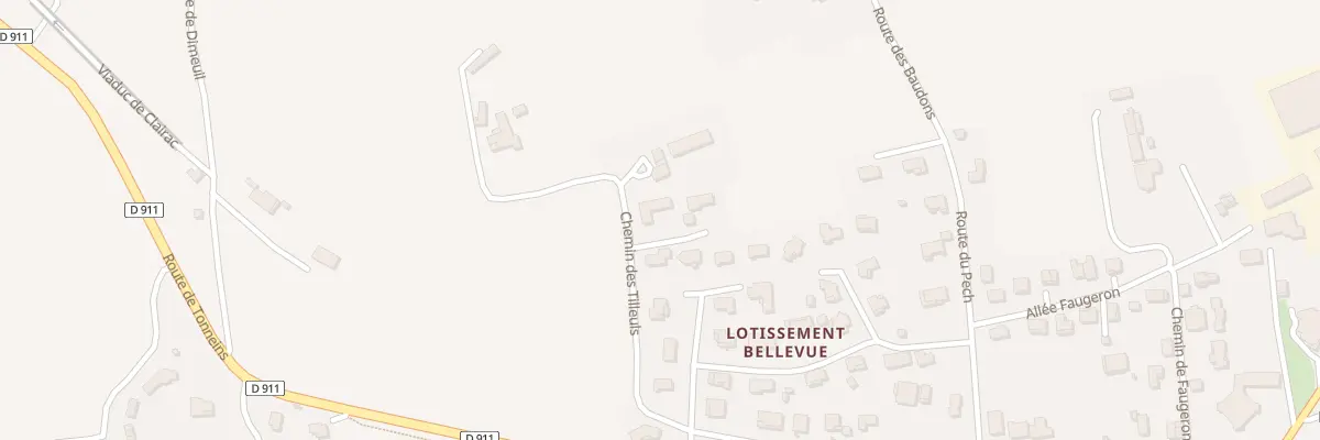 Plan du 225 Che des Tilleuls à Clairac