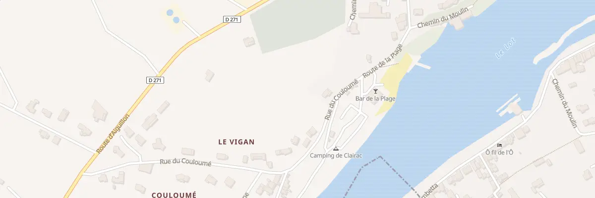 Plan du 34 Rte de la Plage à Clairac