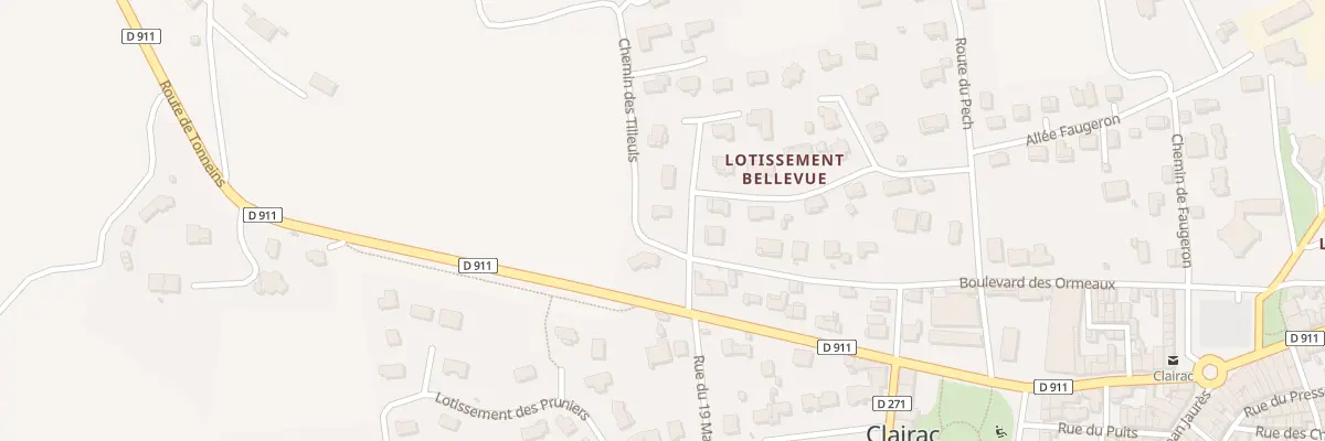 Plan du 8 Lot Bellevue à Clairac