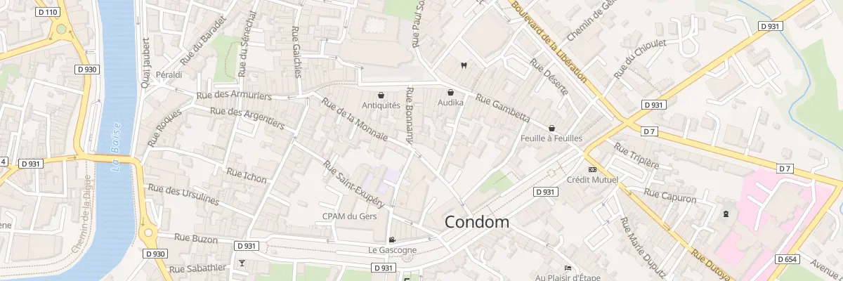 Plan du 1 Pl Pencens à Condom