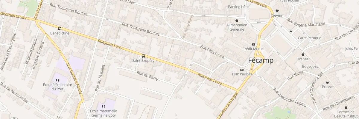 Plan du 36 Rue Jules Ferry à Fécamp