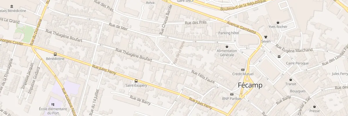 Plan du 2 Rue Petite Croix à Fécamp