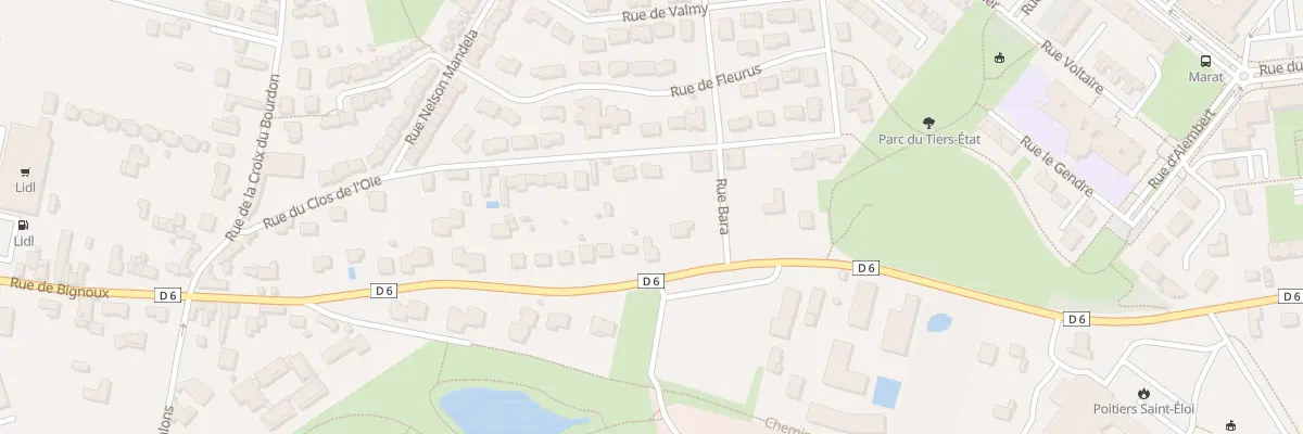Plan du 93 Rue de Bignoux à Poitiers