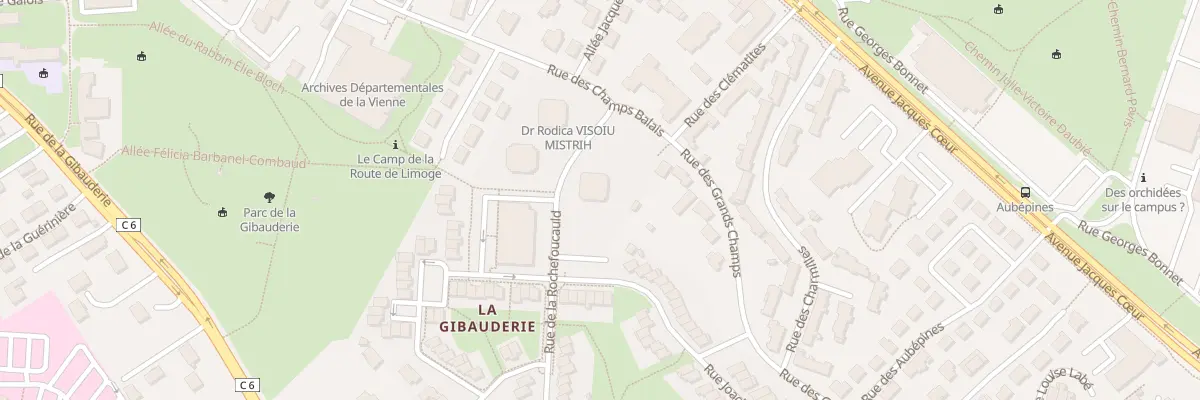Plan du 1 Rue de la Rochefoucauld à Poitiers