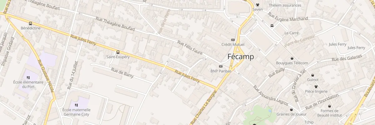 Plan du 12 Rue Leon Degenetais à Fécamp