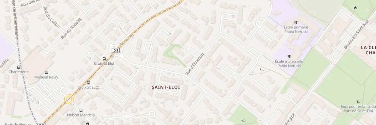 Plan du 1 Rue d’Elincourt à Poitiers