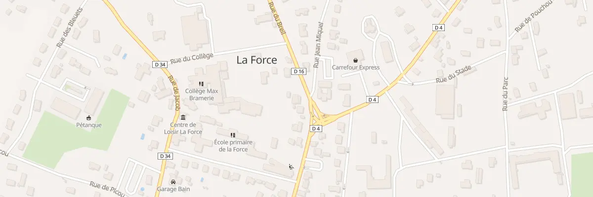 Plan du 1 Rue des Déportés à La Force
