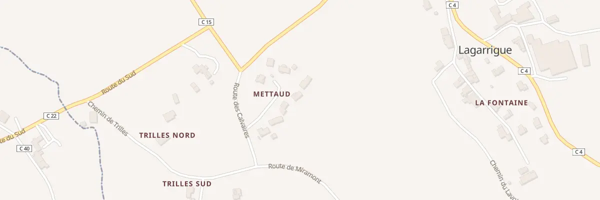 Plan du 5001 Mettaud à Lagarrigue