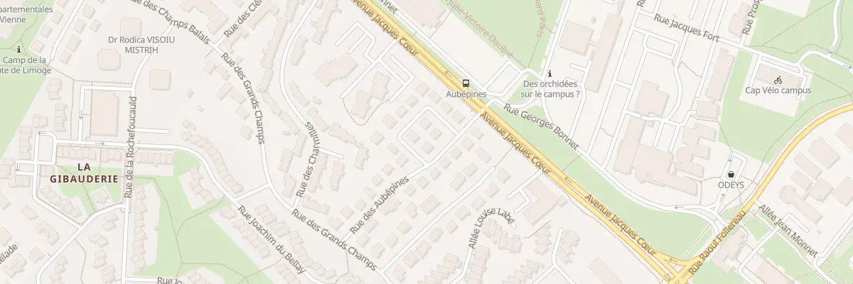 Plan du 23 Rue des Aubepines à Poitiers