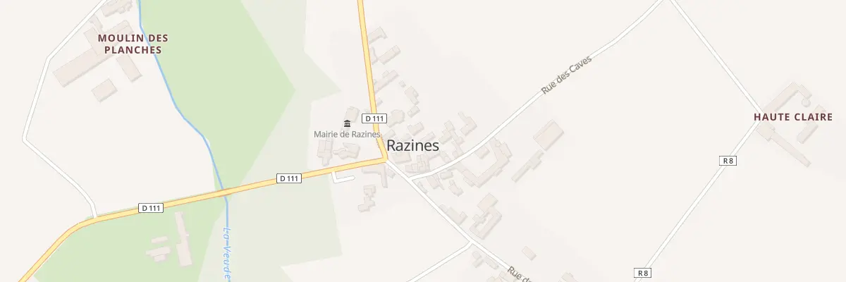 Plan du 2 Rue des Caves à Razines