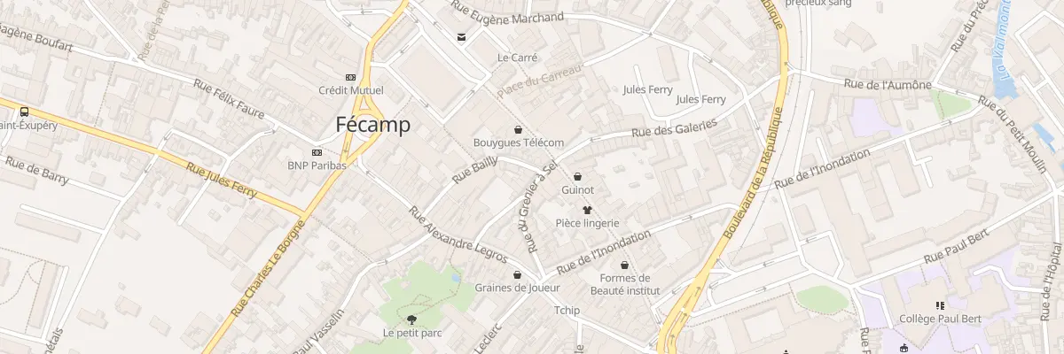 Plan du 20 Rue Bailly à Fécamp