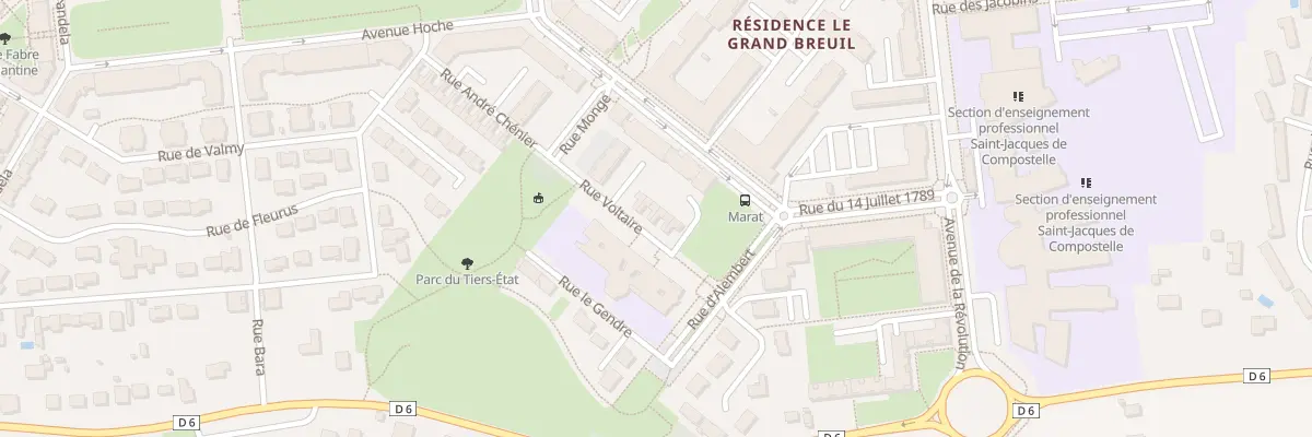 Plan du 7 Rue Voltaire à Poitiers