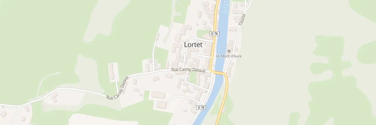 Plan du 5037 La Carrere Debat à Lortet