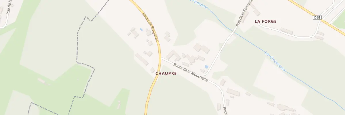Plan du 1996 Rte de la Mouchette à Bourgnac
