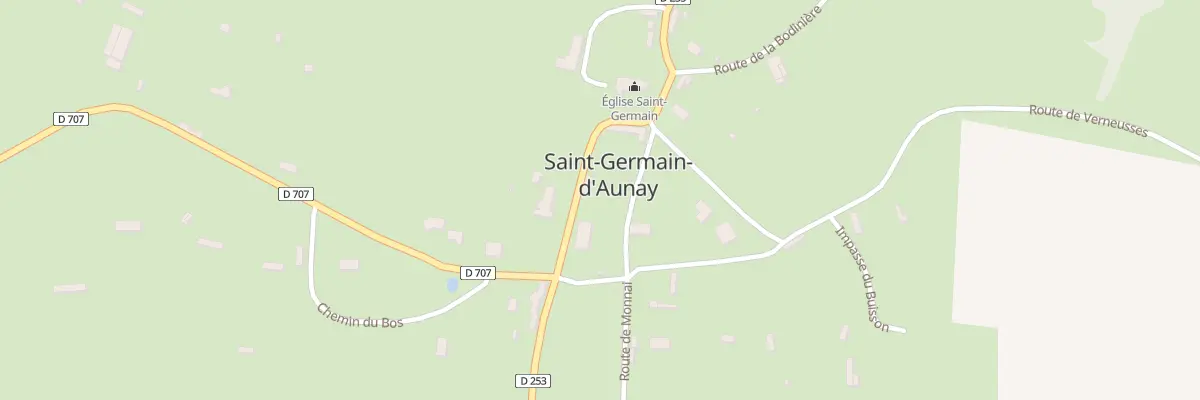 Plan du 25 Rue de l’Église à Saint-Germain-d’Aunay