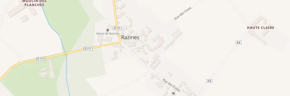 Plan du 8 Rue des Caves à Razines