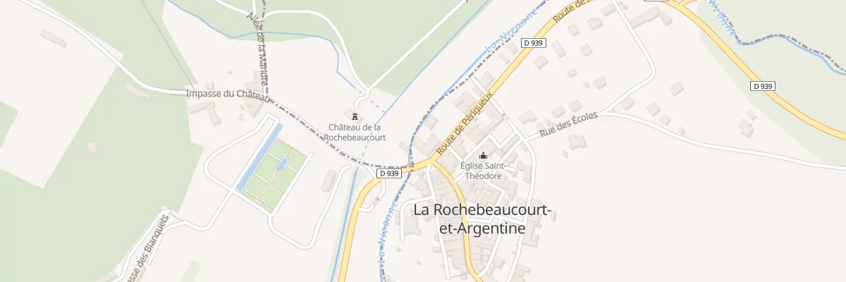 Plan du 1 Rte de Périgueux à La Rochebeaucourt-et-Argentine