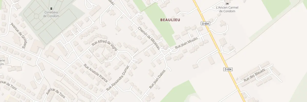 Plan du 41 Che de Mirateau à Condom