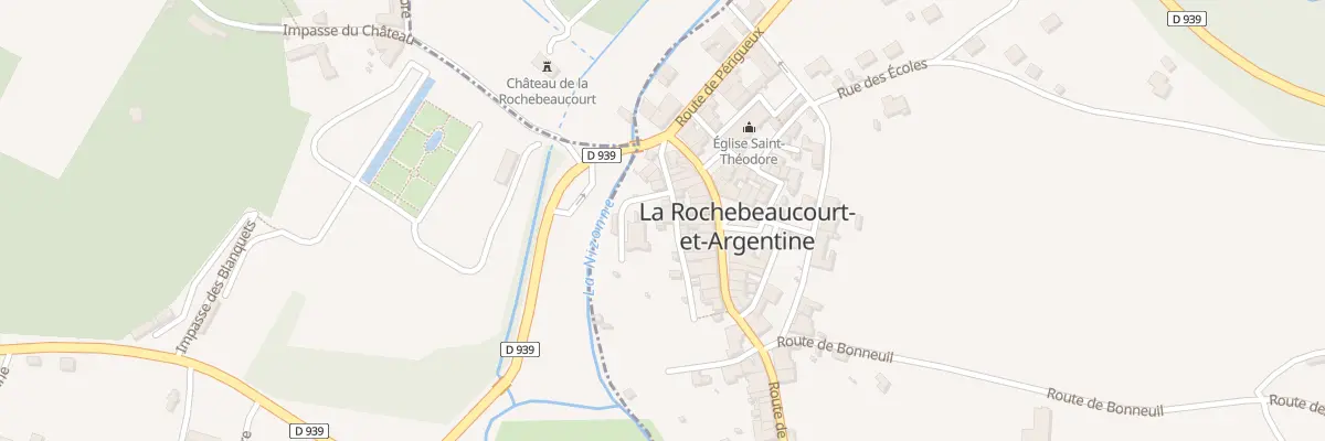 Plan du 10 Rue Larginière à La Rochebeaucourt-et-Argentine