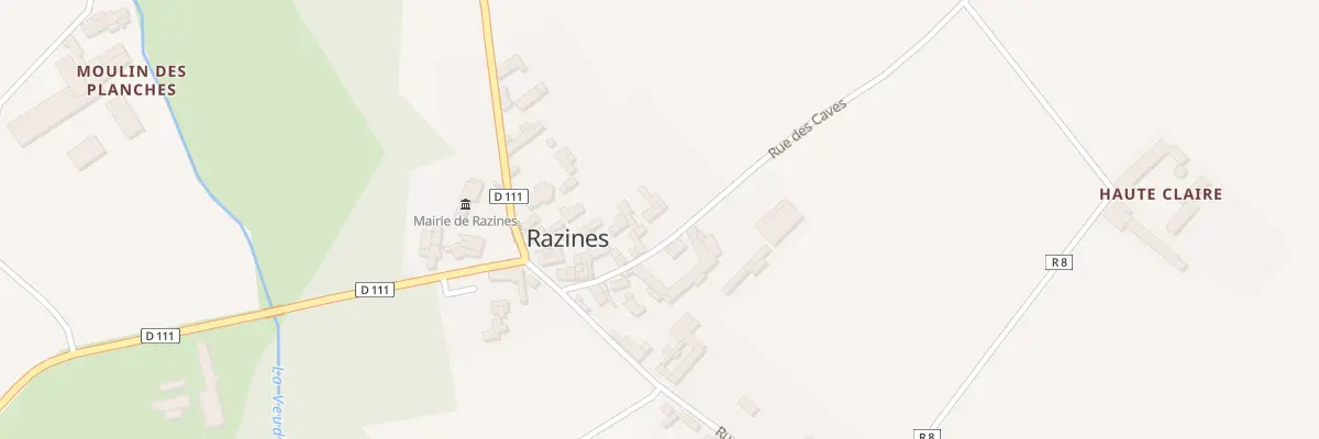 Plan du 6 Rue des Caves à Razines
