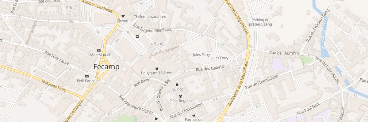 Plan du 9 Rue des Galeries à Fécamp