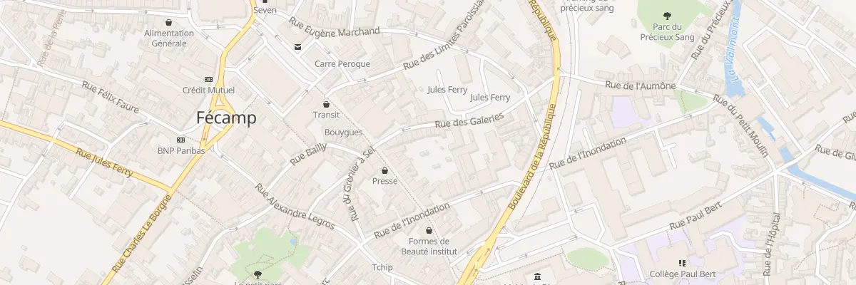 Plan du 18 Rue des Galeries à Fécamp
