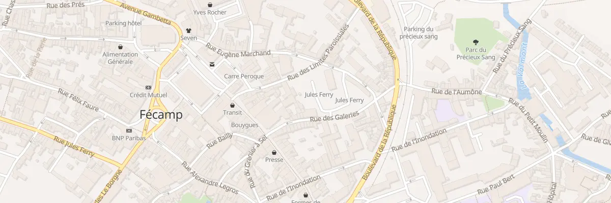Plan du 15 Rue des Galeries à Fécamp