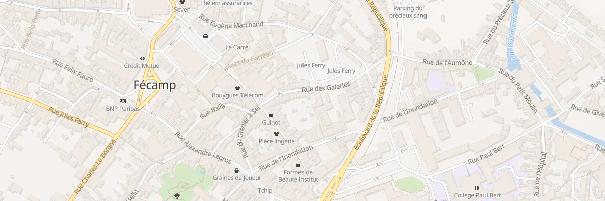 Plan du 22 Rue des Galeries à Fécamp