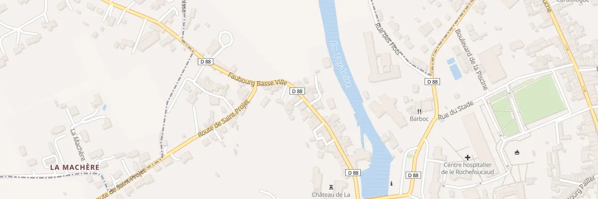 Plan du 40 Fg Basse Ville à La Rochefoucauld-en-Angoumois