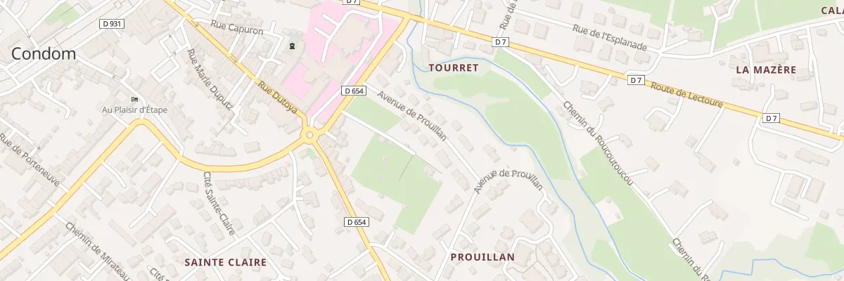 Plan du 13 Av de Prouillan à Condom