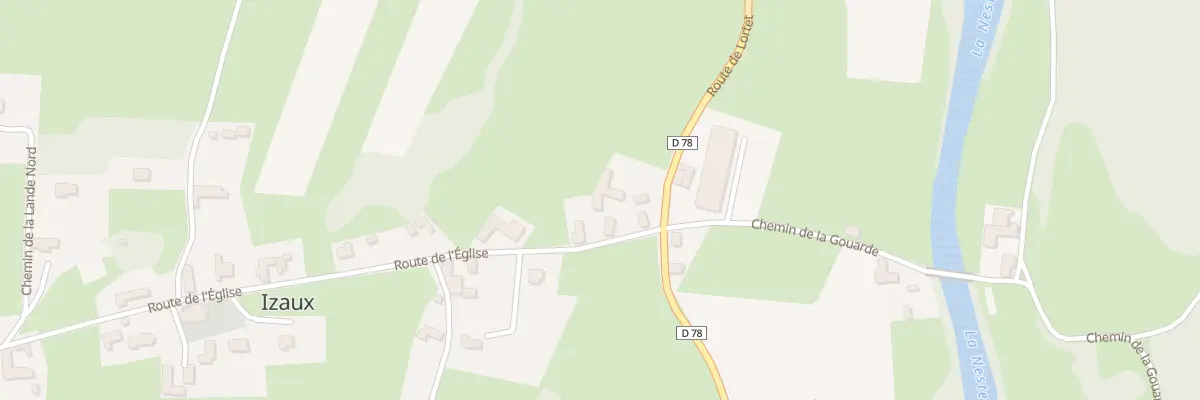 Plan du 25 Rte de l’Église à Izaux