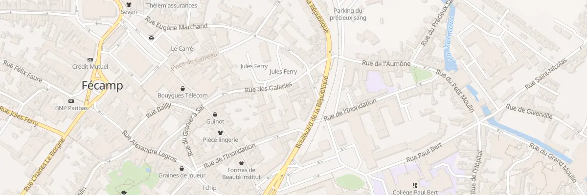 Plan du 13B Rue de la Cascade à Fécamp