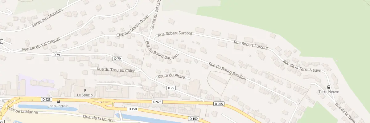 Plan du 405 Rue du Bourg Baudoin à Fécamp