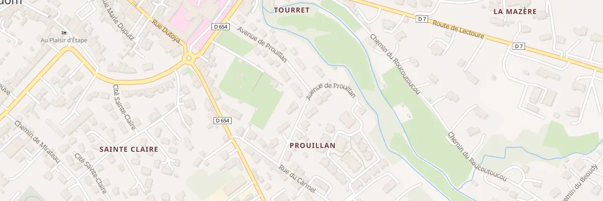Plan du 23 Av de Prouillan à Condom