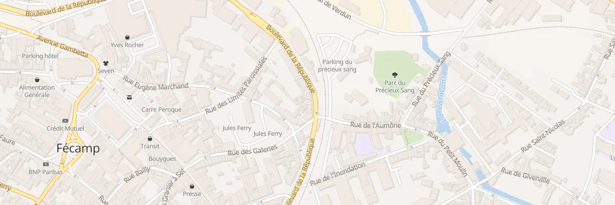 Plan du 21 Bd de la Republique à Fécamp