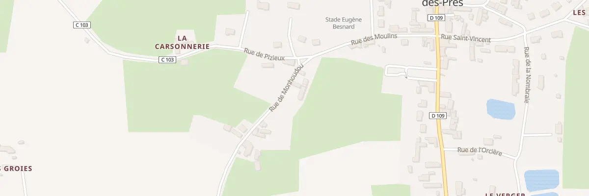 Plan du 3 Rue de Monhoudou à Saint-Vincent-des-Prés
