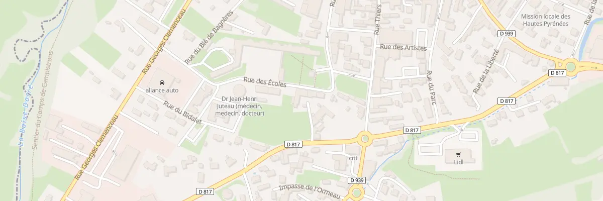 Plan du 284 Rue des Ecoles à Lannemezan
