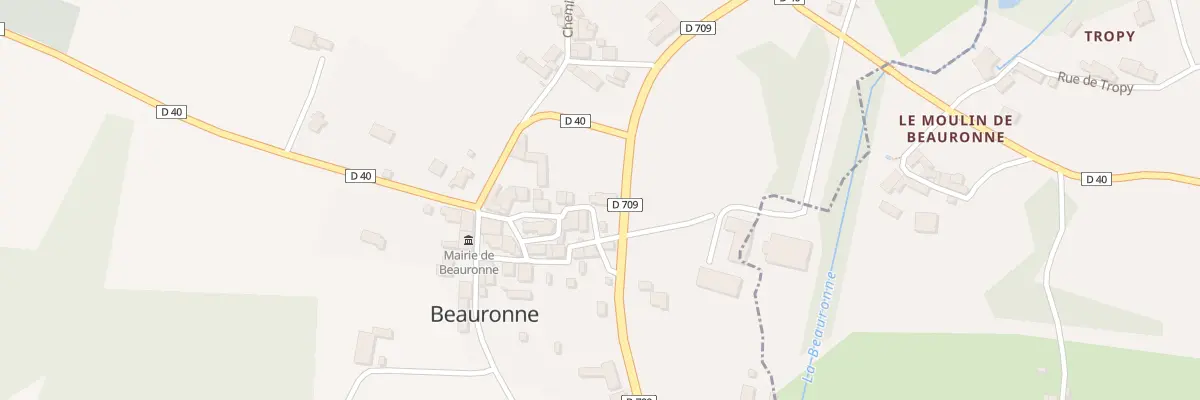 Plan du 73 Le Bourg à Beauronne
