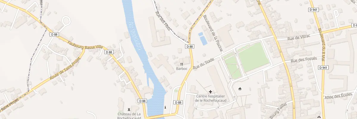 Plan du 8 Rue des Gavareaux à La Rochefoucauld-en-Angoumois