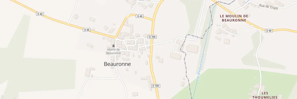 Plan du 74 Le Bourg à Beauronne