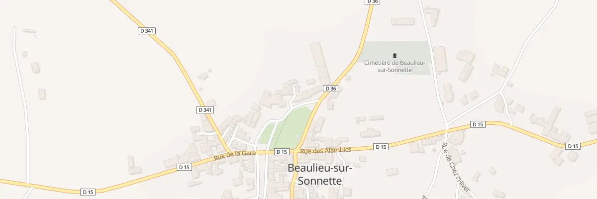 Plan du 5033 Le Bourg à Beaulieu-sur-Sonnette