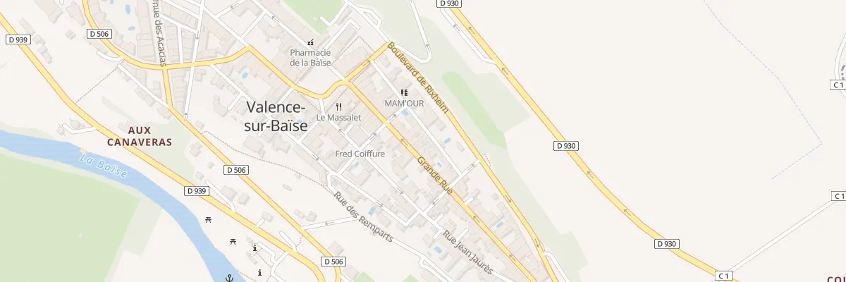 Plan du 23 Rue Grande Rue à Valence-sur-Baïse