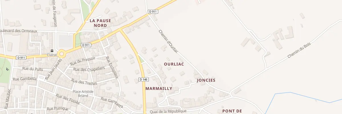 Plan du 11 Ourliac à Clairac