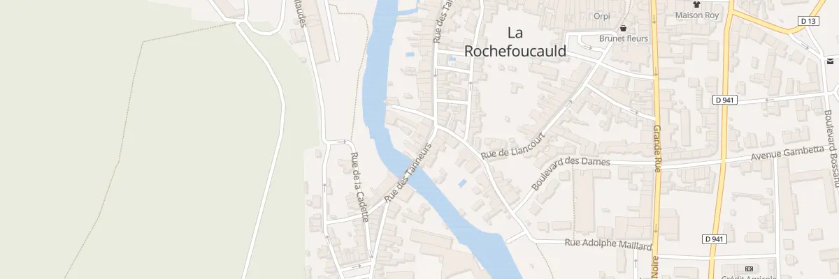 Plan du 39 Rue des Tanneurs à La Rochefoucauld-en-Angoumois