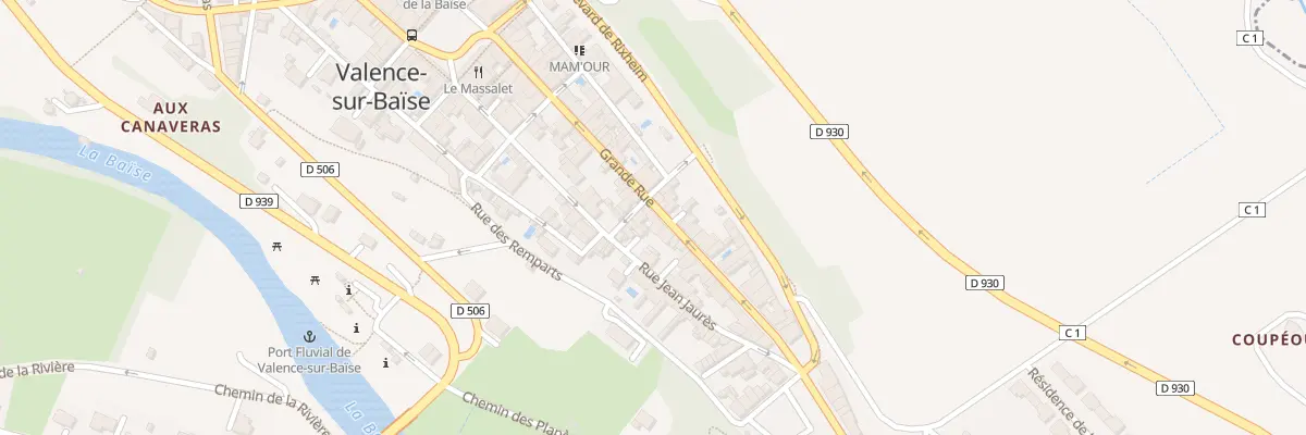 Plan du 38 Rue Grande Rue à Valence-sur-Baïse