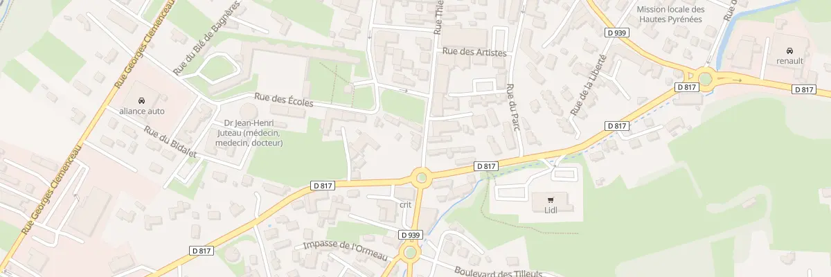 Plan du 392 Rue Thiers à Lannemezan
