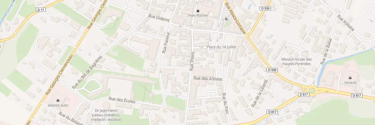 Plan du 238 Rue Thiers à Lannemezan