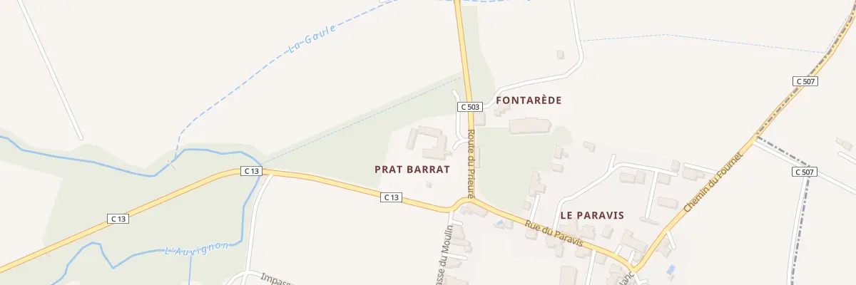 Plan du 67 Rte du Prieuré à Feugarolles