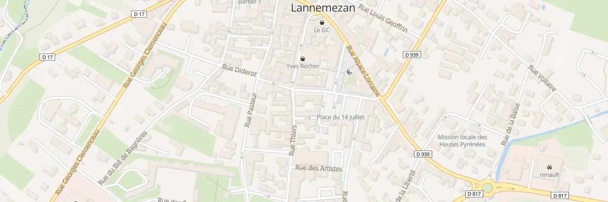 Plan du 20 Rue Jean-Jacques Rousseau à Lannemezan