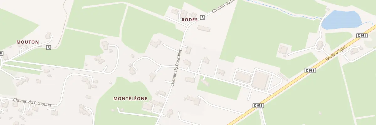 Plan du 244 Che de Rodes à Condom